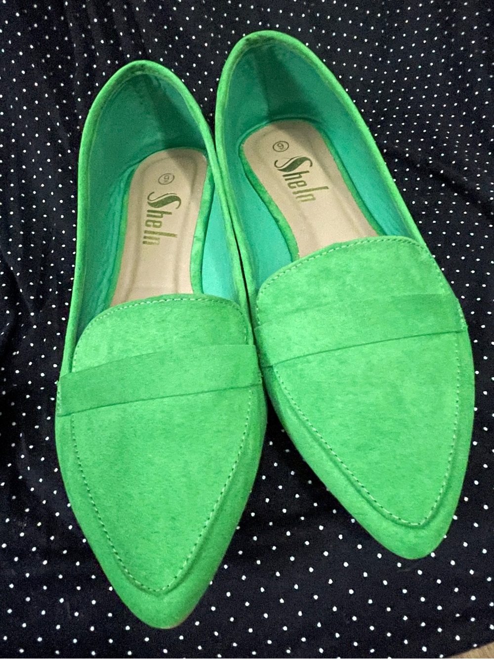 Shelli Green Pointed-Toe Loafers for Women